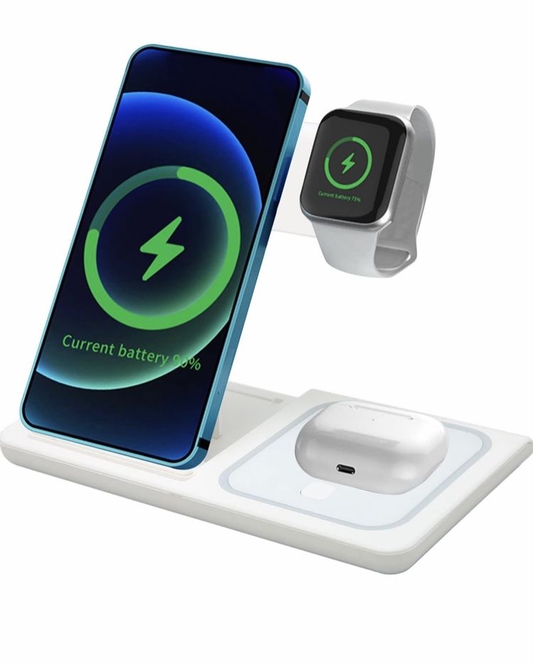 Stand incarcare wireless pliabil iphone,apple watch, airpods 3in 1