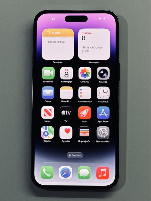 iPhone 14 ProMax Purple 100% battery