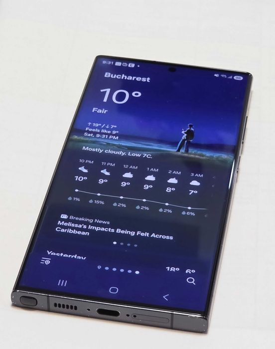 Samsung S23 Ultra 256 Gb Phantom Black, in garantie, stare foarte buna