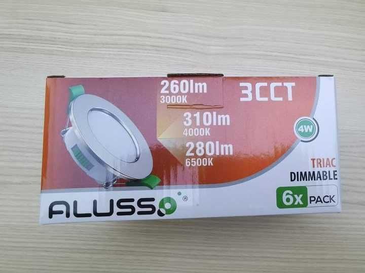 Bec Incastrat Spot LED ALUSSO,4W cu reglaj,68 mm,pachet 6 buc,clasa F