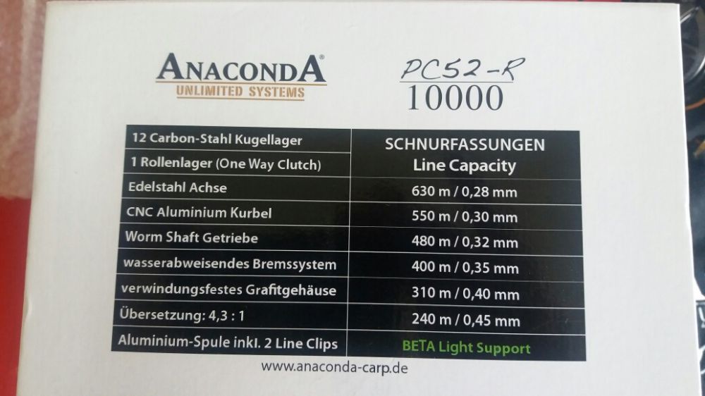 Mulinete Anaconda crap - somn 27 kg forta franare