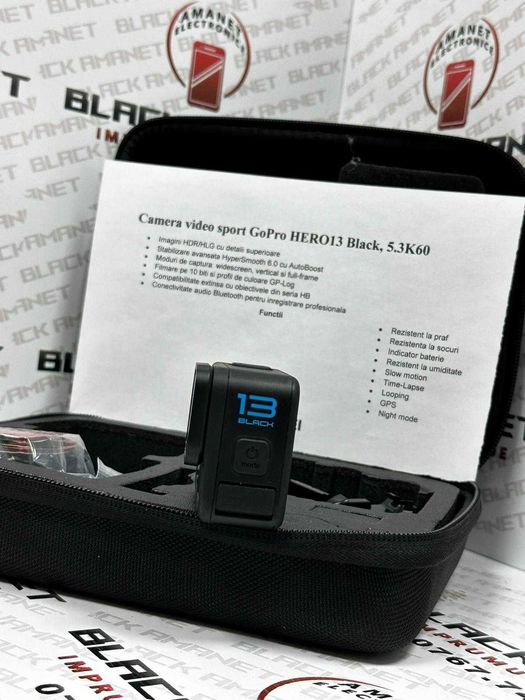 BLACK AMANET P2 • GoPro Hero 13 black +cutie transport