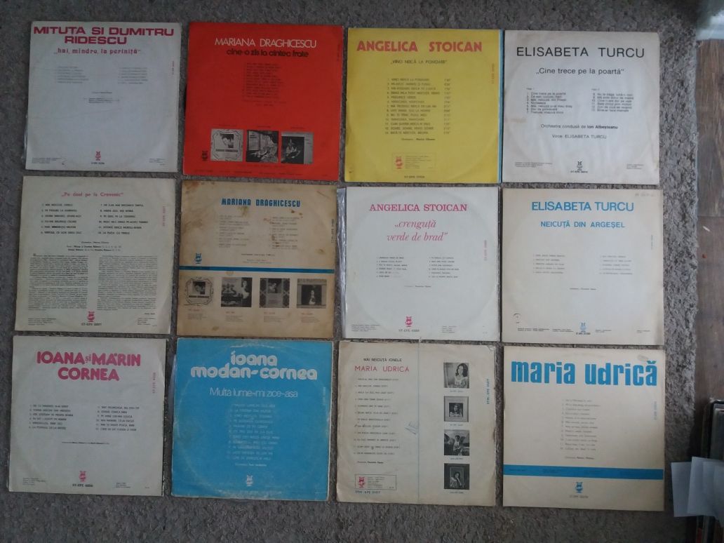 24 disc vinil pickup muzica populara Ardeal Banat Maramures Muntenia..