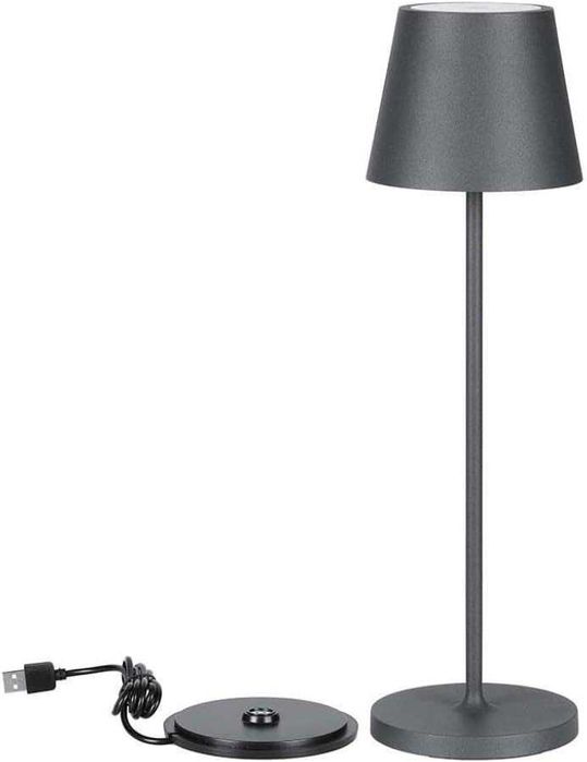 V-TAC – Lampă LED wireless reglabilă din aluminiu, gri, IP54
