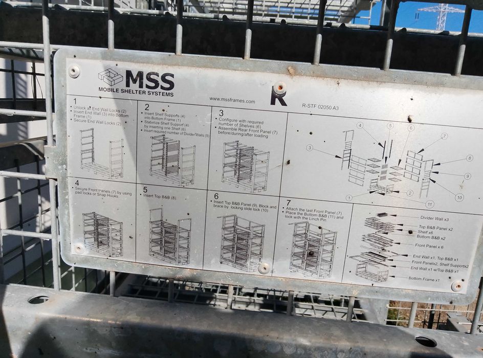 raft depozitare metalic pentru piese auto pentru componente auto