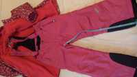 Costum schi impermeabil 122-128 cm, roz cyclam, fete - UTILIZAT