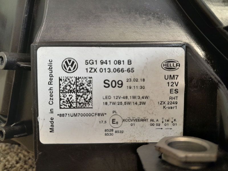 VW Volkswagen Golf VII 7 Far stanga FULL LED 5G1941081B F081