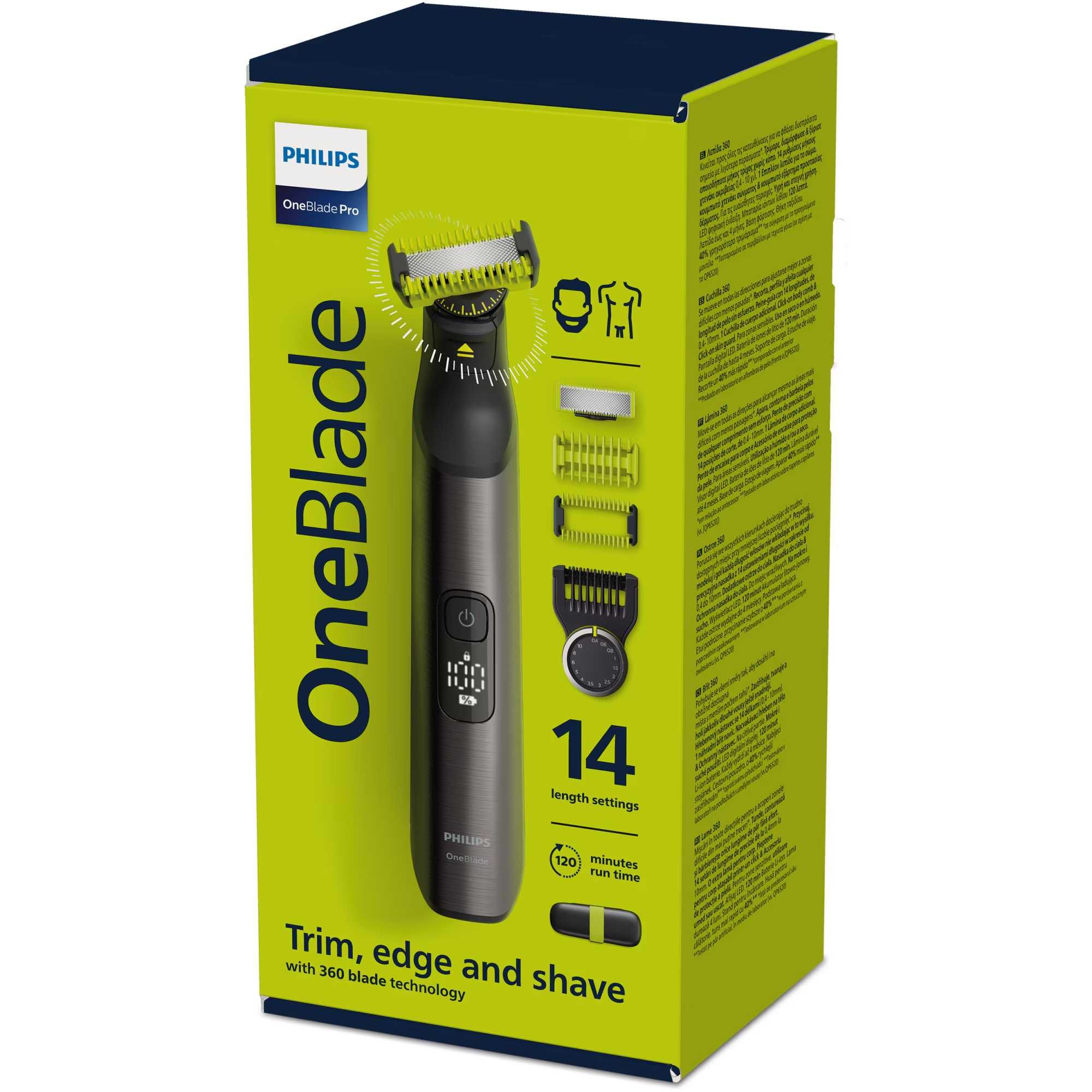 Aparat hibrid de barbierit, tuns PHILIPS OneBlade Pro QP6651/61