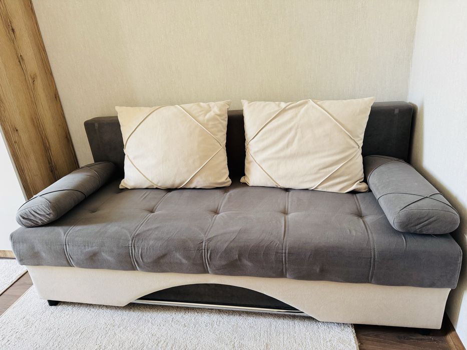 Продам диван серый 190*95 в отличном состоянии