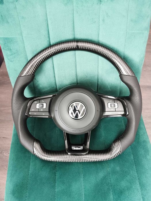 Volan carbon custom sport ergonomic Golf Passat Arteon R line Gti