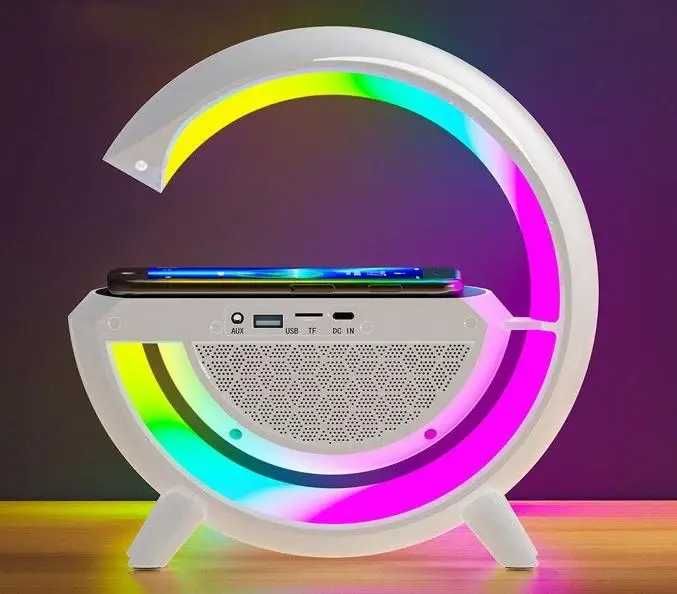 Incarcator wireless boxa bluetooth radio efecte LED