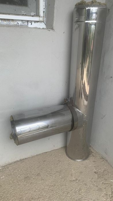 Burlan de inox pentru sobe .