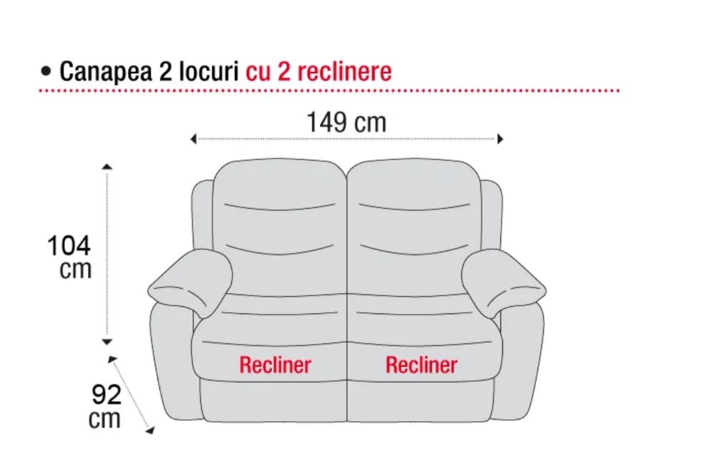 Canapea recliner