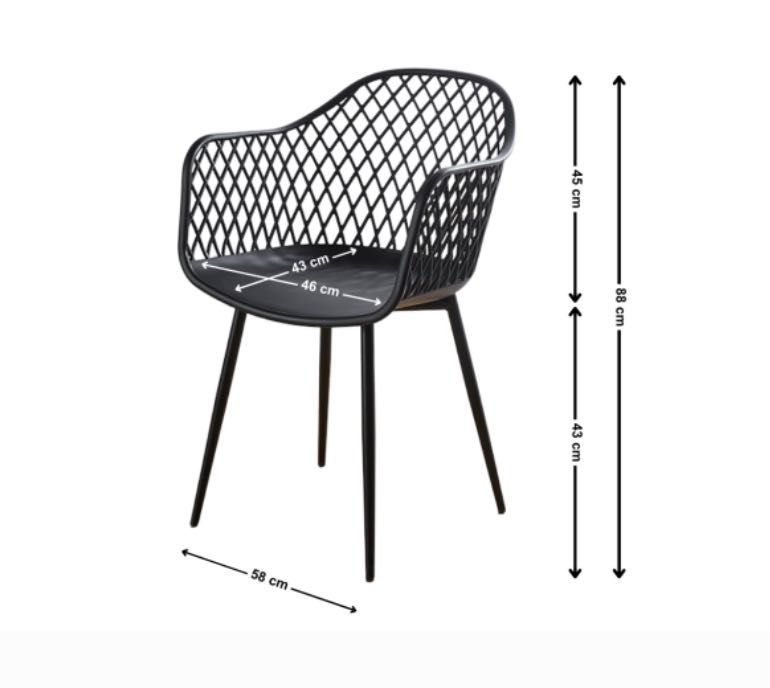 Scaun negru modern scandinav