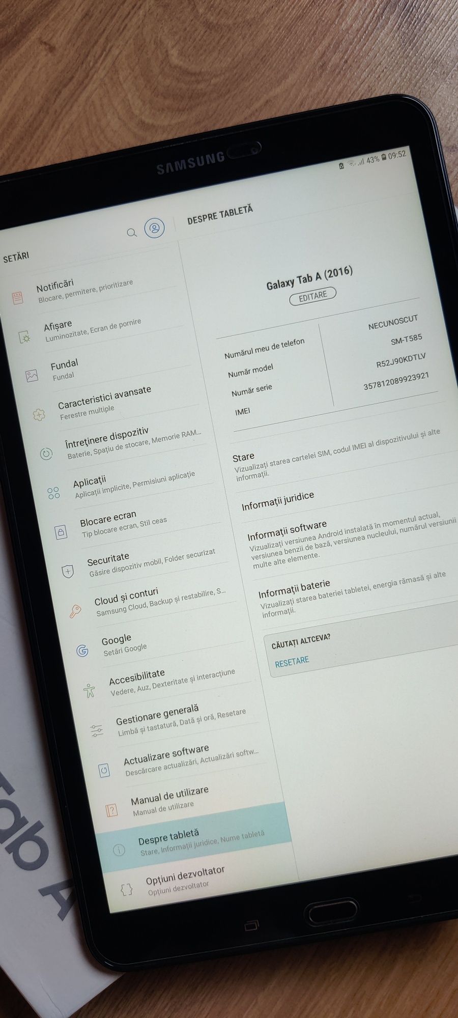 Samsung Galaxy Tab A 10.1 (2016) impecabilă