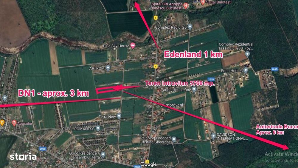 De vanzare teren intravilan toate utilitatile Balotesti