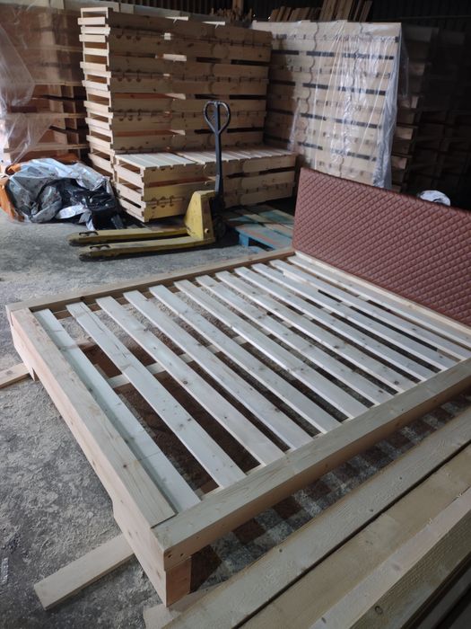 Pat lemn masiv cu somiera