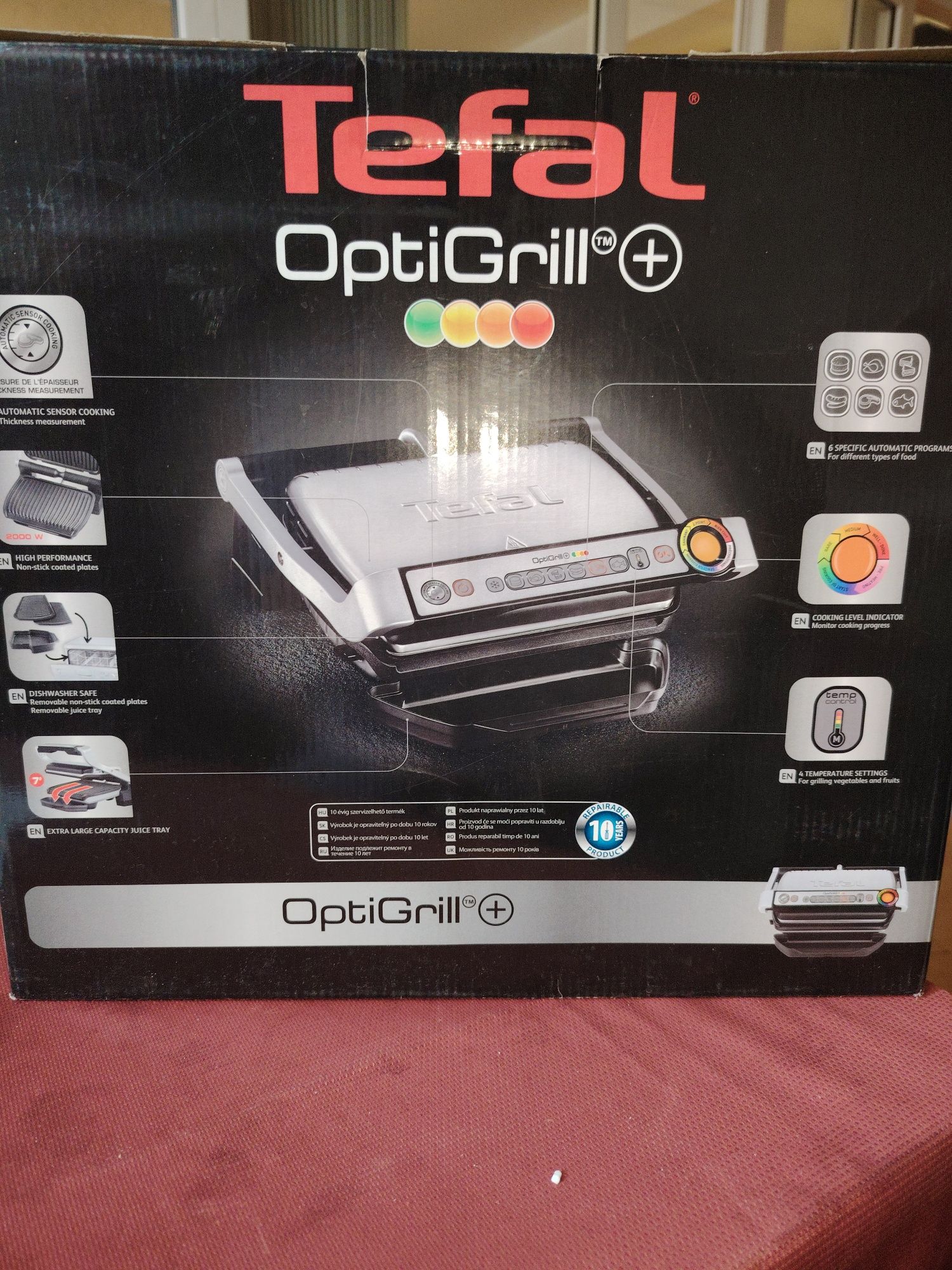 Tefal OptiGrill - гриль новый в упаковке, не пользованный .