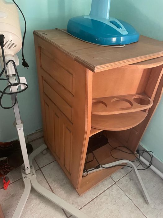 Mobila suport rotativa bar dulap masa sculptata lemn masiv