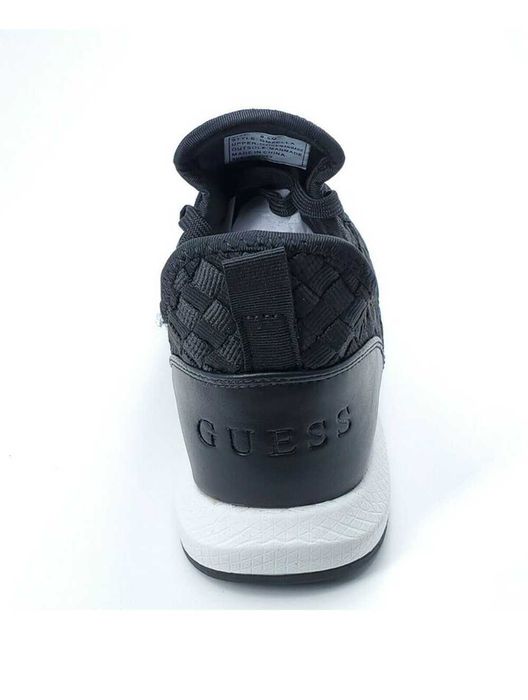 Adidasi GUESS Men High Top Fashion Sneakers _ Black Woven Fabric