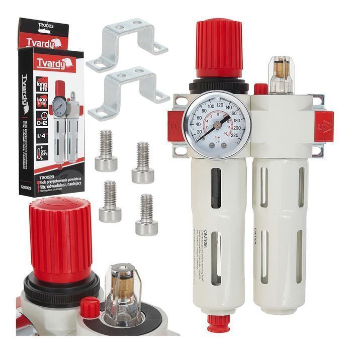 Separator apa si lubrifiere cu regulator de presiune 1/4 tvardy