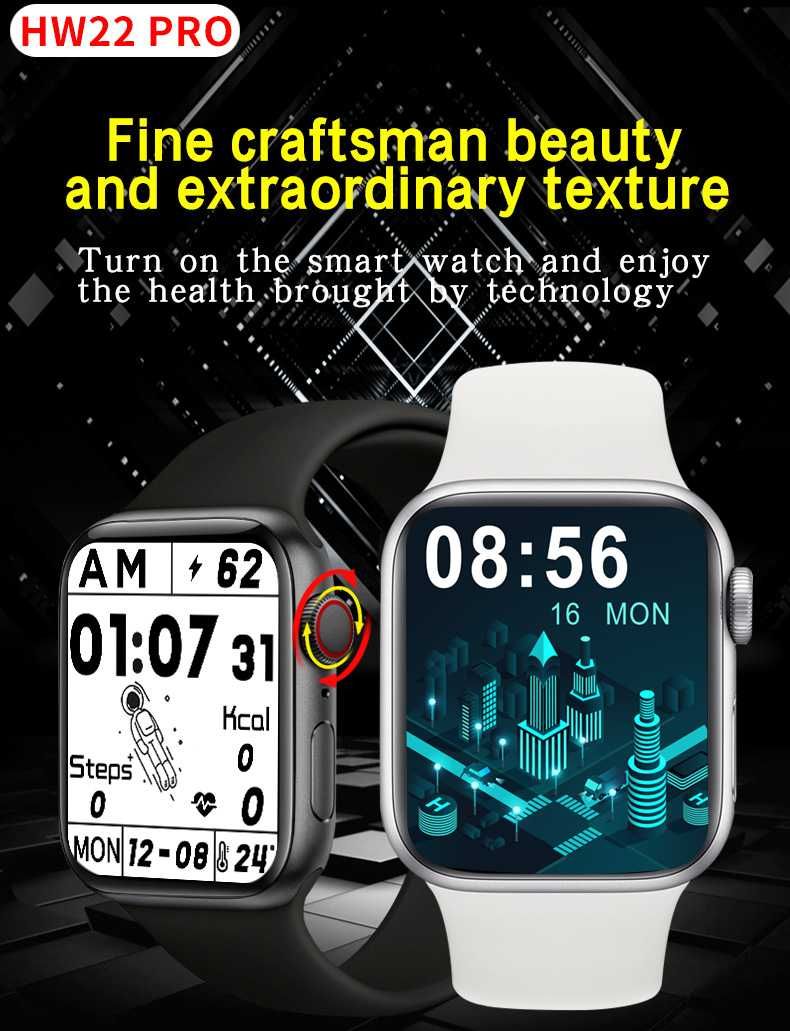 Смарт часовник HW22 PRO, Спортна фитнес гривна, Apple 6 Smart iWatch