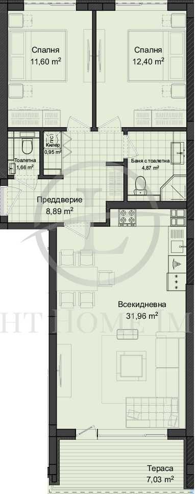 Реф. 1047 Тристаен апартамент / Гагарин