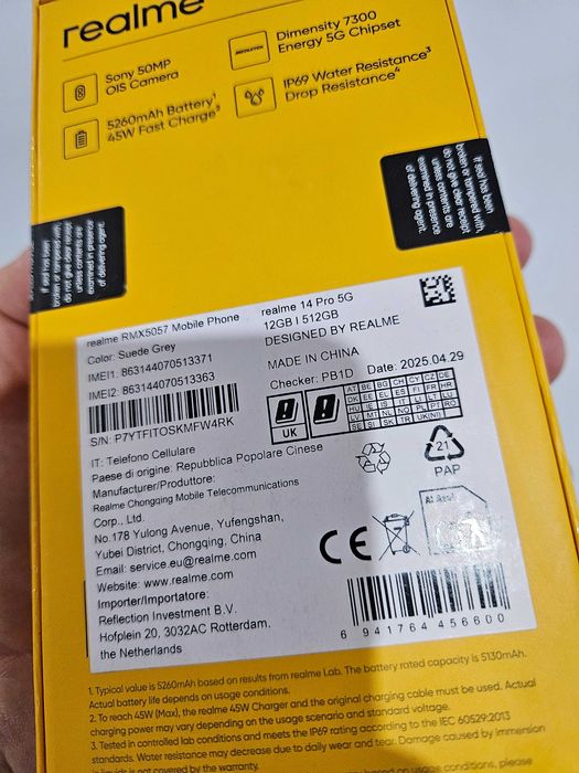 Realme 14 Pro, 512 Gb, nou la cutie, Garantie 30 zile.