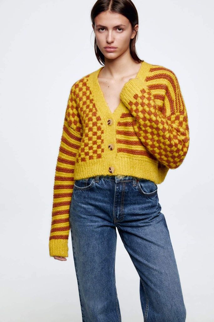 ZARA crop oversized жилетка р-р М