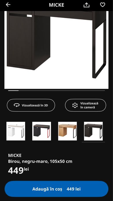 Birou IKEA Micke negru-maro