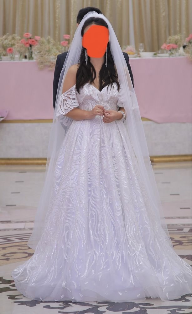 Очень нежное, красивое свадебное платье
