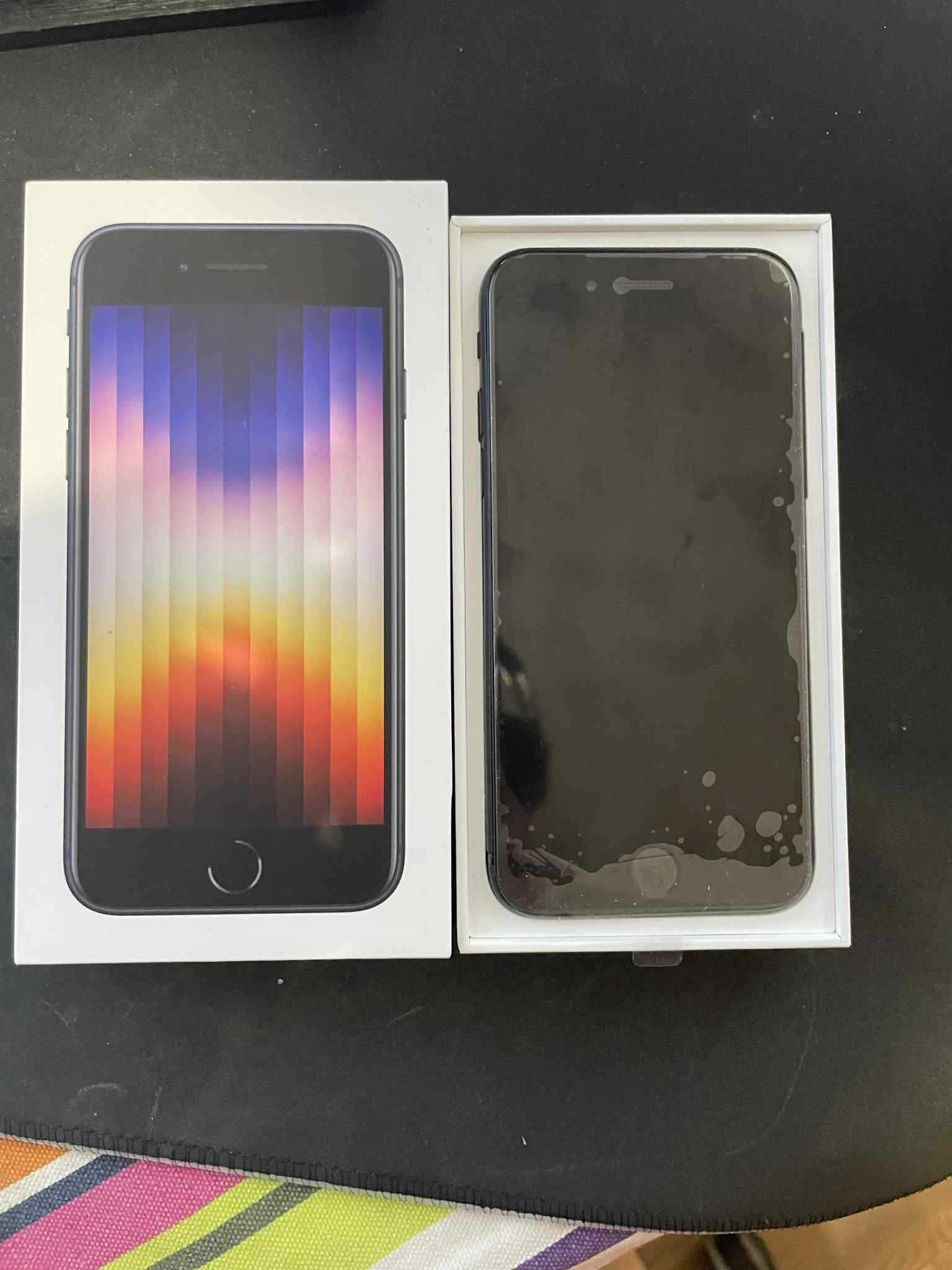 Iphone SE(2022), Midnight,64GB - Нова батерия, LCD диспей, лента сенз.