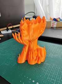 Ghiveci flori printat 3D "Melted Girl"