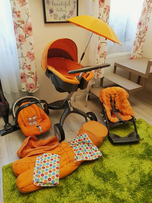 Vand set 3 in 1 carucior Stokke cu tot ce se vede in imagine