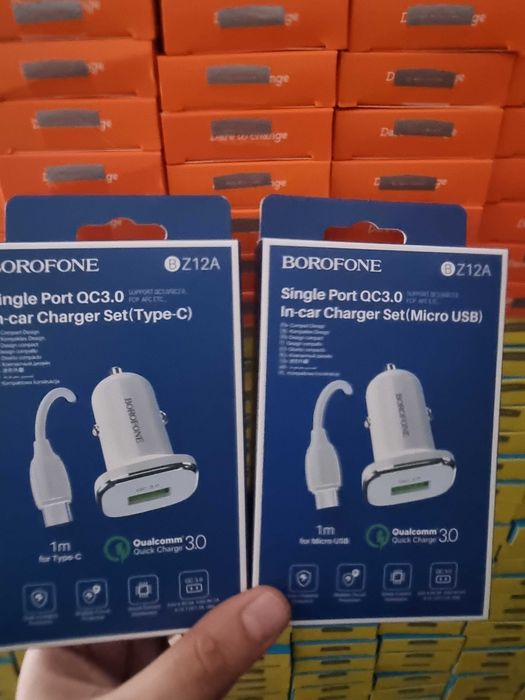Borofone USB кабели за бързо зареждане - type-c или micro,зарядни 12v