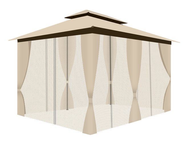 Pavilion Gradina 4x3 m cu Pereti si Plasa Tantari