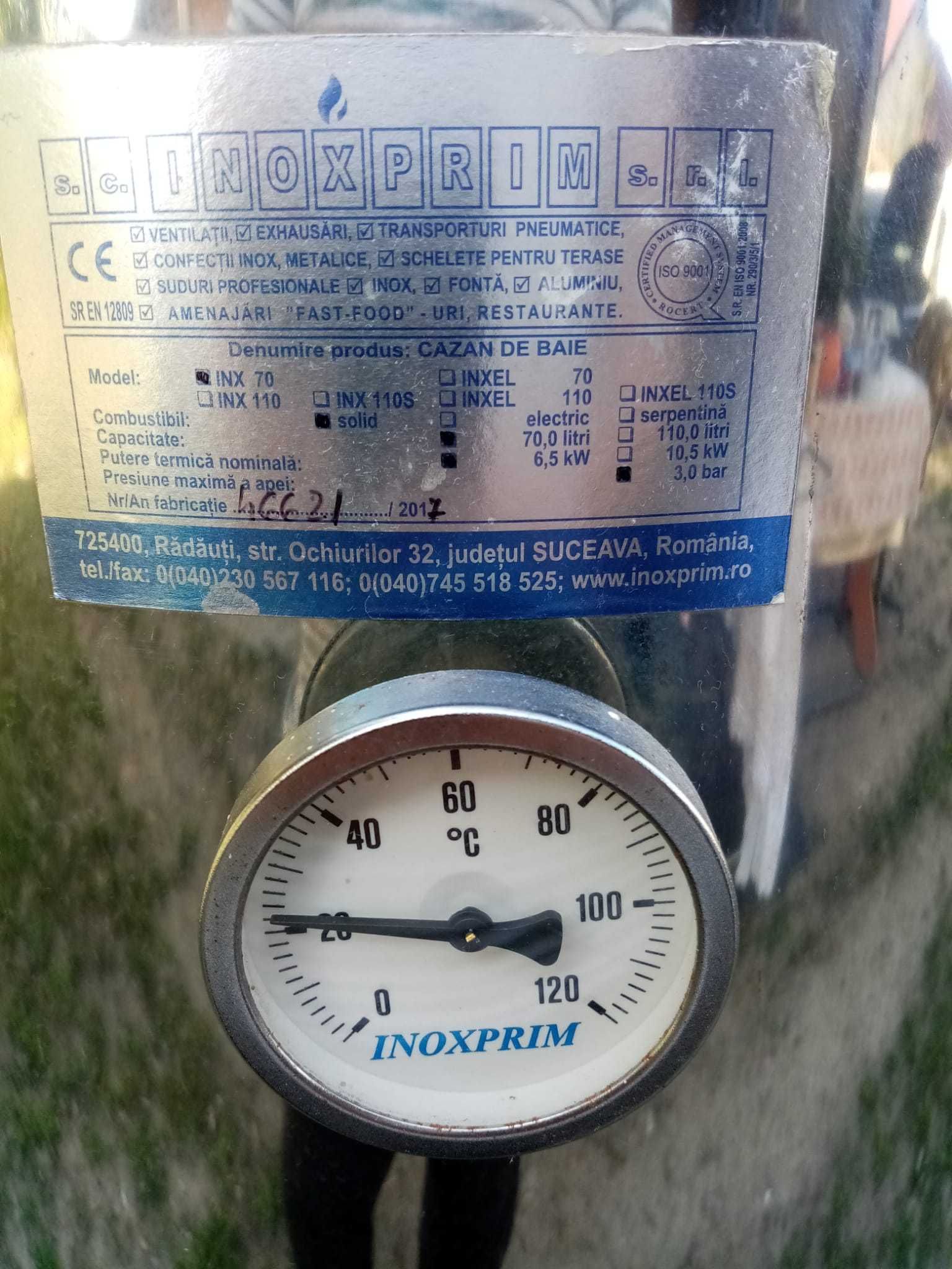 Boiler pentru baie cu focar