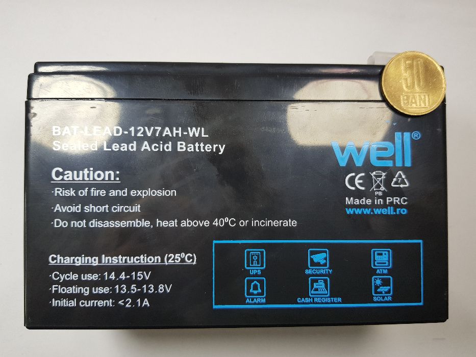 Acumulator plumb acid cu gel baterie 12V 7Ah