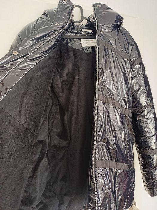 Geaca de iarna, pentru fete, neagra, 164 cm