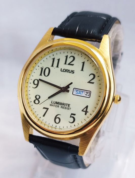 Ceas bărbătesc Lorus Lumibrite, quartz, otel inoxidabil, cadran fosfor