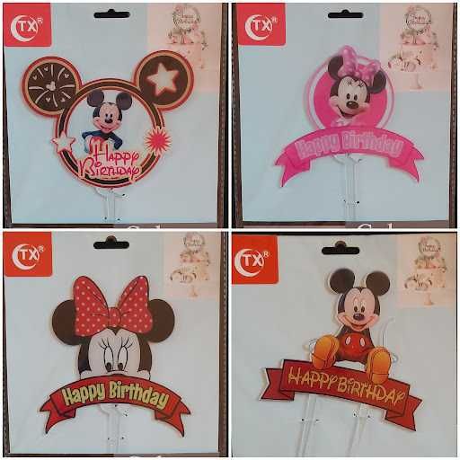 Topper tort acrylic_plastic_Mickey_Minnie Mouse_Castel Disney