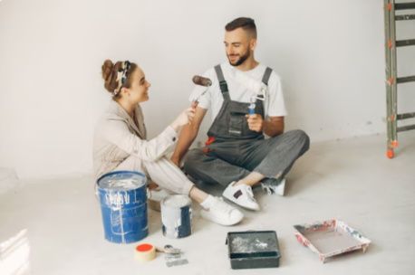 поклейка обое,8000 рулон,покраска