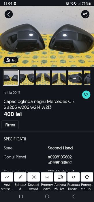 Oglinda Mercedes C w206 a206 s206 a2068109404