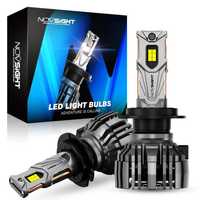 Set 2 becuri LED Premium Novsight N67 Soclu H7 30000LM 6500K 140W
