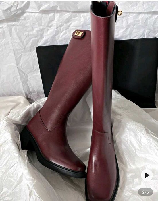 Дамски ботуши бордо