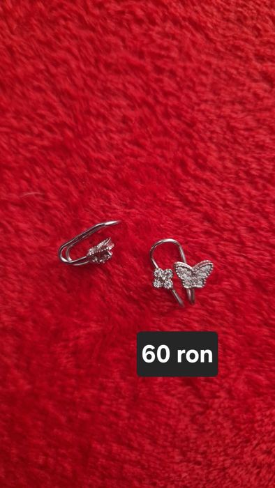 Cercei de argint 925 și cercei de argint suflati cu aur