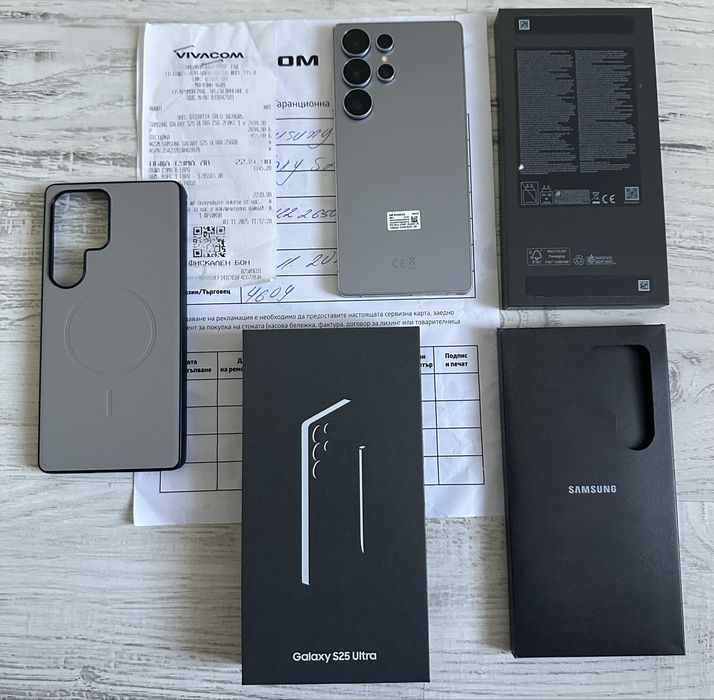 ЧИСТО НОВ Samsung S25 Ultra 256GB SilverBlue 5G 24м. ГАРАНЦИЯ