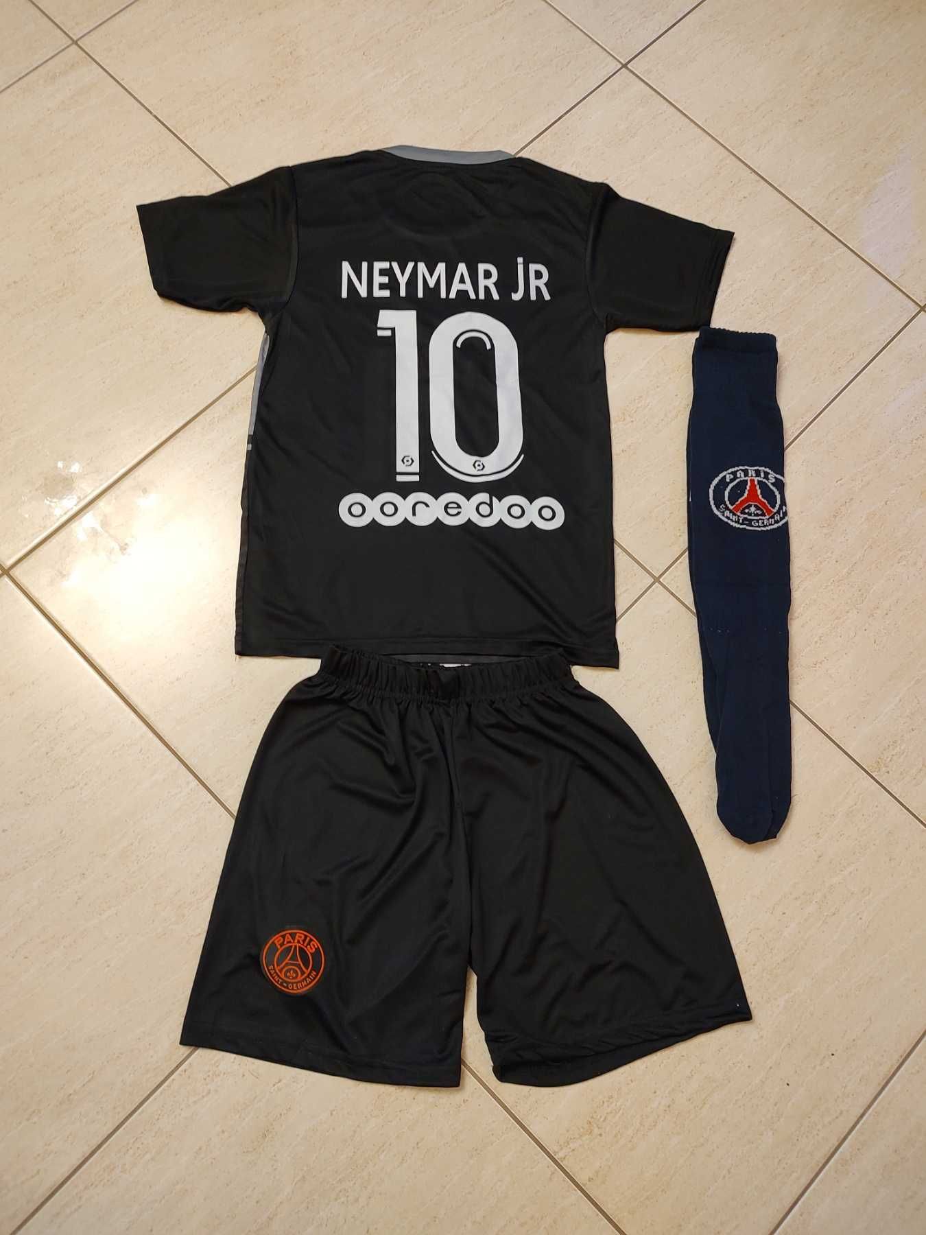 Черен Екип Неймар + Топка + Калци + Шапка 99лв ПСЖ PSG Neymar Детско