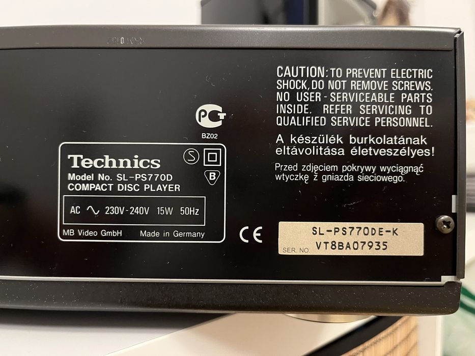 CD Player Technics SL-PS770D