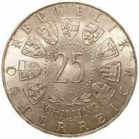 Moneda 25 silingi argint 1962